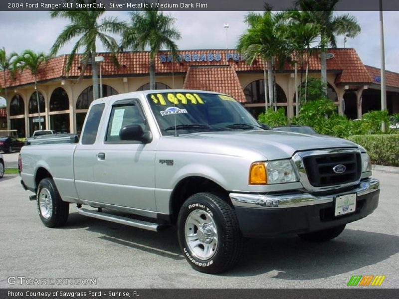 Silver Metallic / Medium Dark Flint 2004 Ford Ranger XLT SuperCab