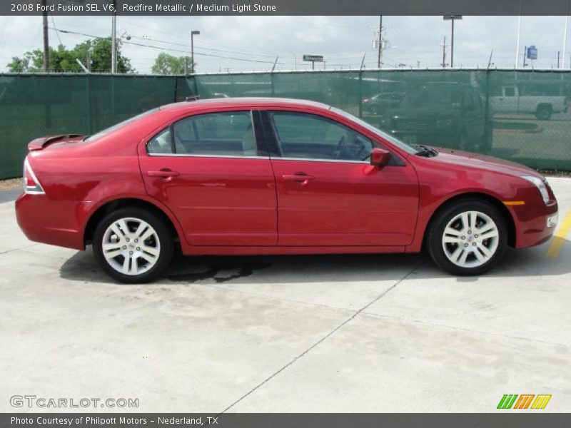 Redfire Metallic / Medium Light Stone 2008 Ford Fusion SEL V6