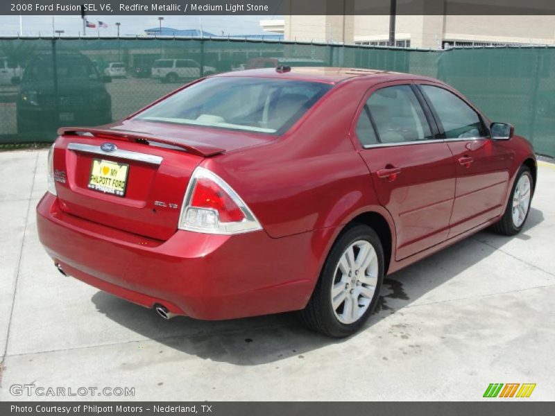 Redfire Metallic / Medium Light Stone 2008 Ford Fusion SEL V6