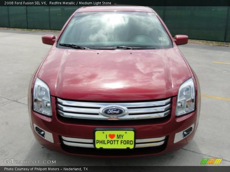 Redfire Metallic / Medium Light Stone 2008 Ford Fusion SEL V6