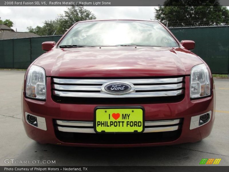 Redfire Metallic / Medium Light Stone 2008 Ford Fusion SEL V6