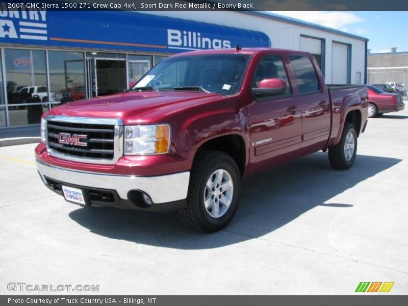 Sport Dark Red Metallic / Ebony Black 2007 GMC Sierra 1500 Z71 Crew Cab 4x4