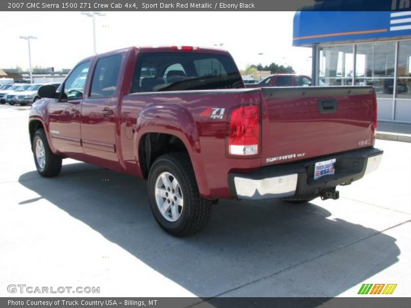 Sport Dark Red Metallic / Ebony Black 2007 GMC Sierra 1500 Z71 Crew Cab 4x4