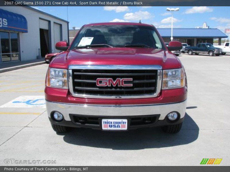 Sport Dark Red Metallic / Ebony Black 2007 GMC Sierra 1500 Z71 Crew Cab 4x4