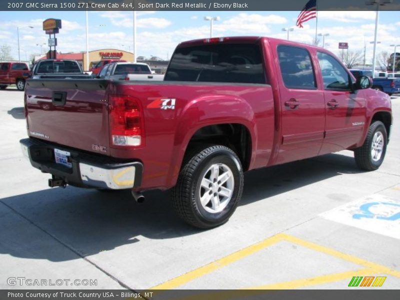 Sport Dark Red Metallic / Ebony Black 2007 GMC Sierra 1500 Z71 Crew Cab 4x4