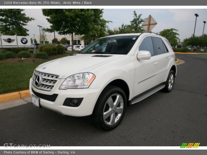 Arctic White / Black 2009 Mercedes-Benz ML 350 4Matic