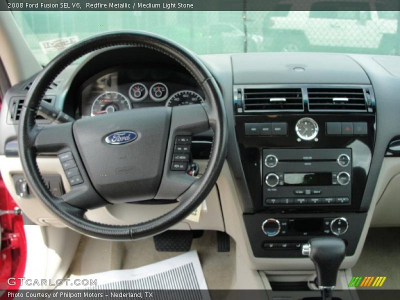 Redfire Metallic / Medium Light Stone 2008 Ford Fusion SEL V6