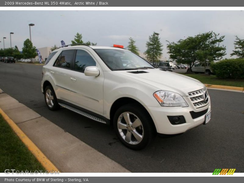 Arctic White / Black 2009 Mercedes-Benz ML 350 4Matic