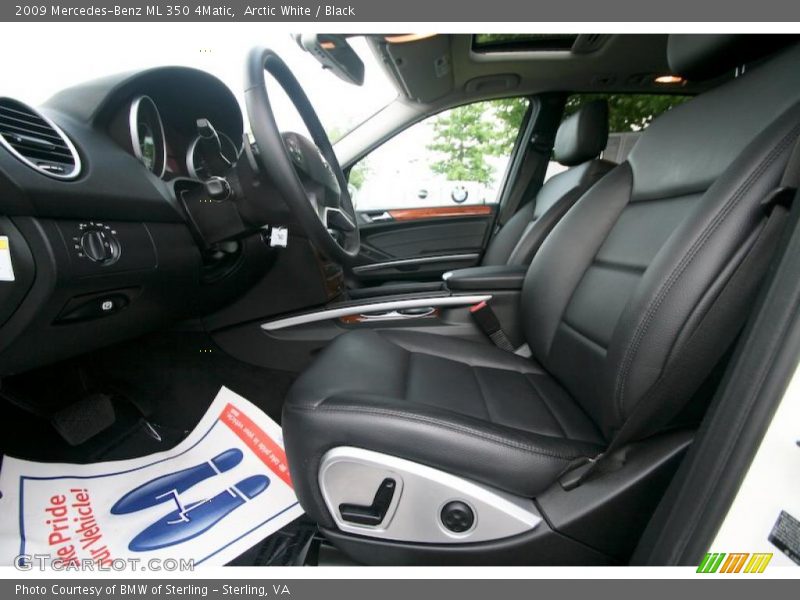 Arctic White / Black 2009 Mercedes-Benz ML 350 4Matic