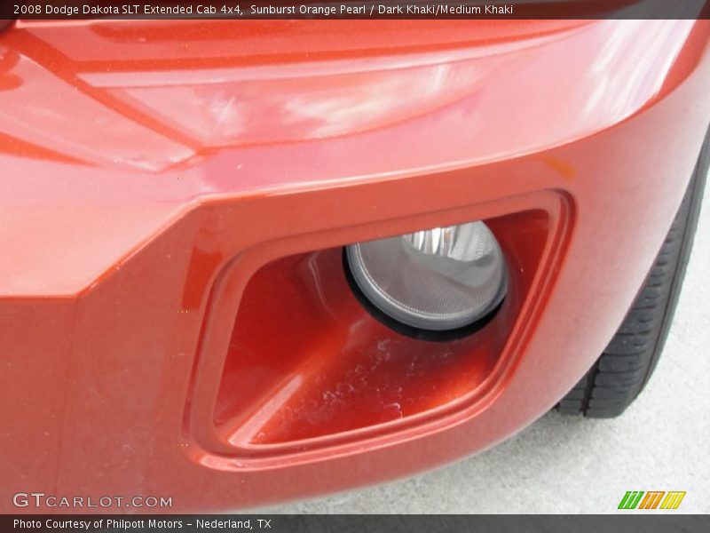 Sunburst Orange Pearl / Dark Khaki/Medium Khaki 2008 Dodge Dakota SLT Extended Cab 4x4