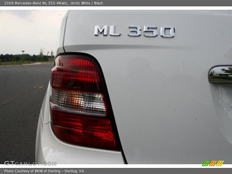 Arctic White / Black 2009 Mercedes-Benz ML 350 4Matic