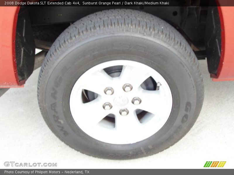 Sunburst Orange Pearl / Dark Khaki/Medium Khaki 2008 Dodge Dakota SLT Extended Cab 4x4