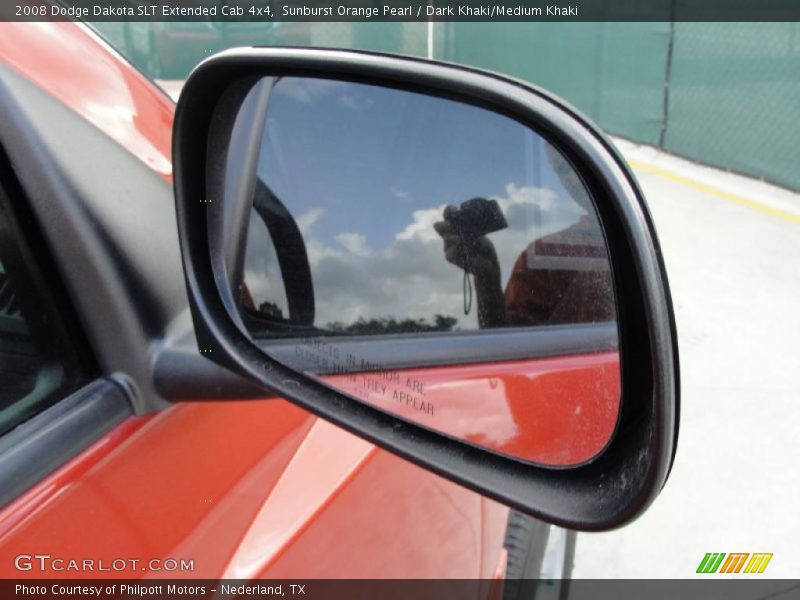 Sunburst Orange Pearl / Dark Khaki/Medium Khaki 2008 Dodge Dakota SLT Extended Cab 4x4