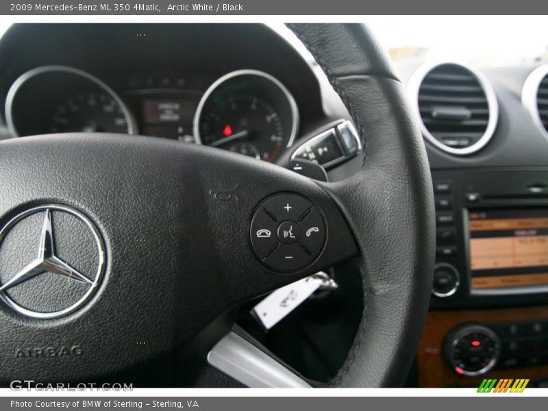 Arctic White / Black 2009 Mercedes-Benz ML 350 4Matic