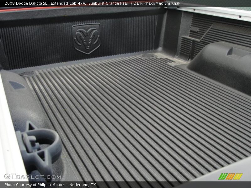 Sunburst Orange Pearl / Dark Khaki/Medium Khaki 2008 Dodge Dakota SLT Extended Cab 4x4