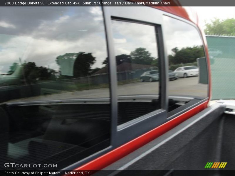 Sunburst Orange Pearl / Dark Khaki/Medium Khaki 2008 Dodge Dakota SLT Extended Cab 4x4