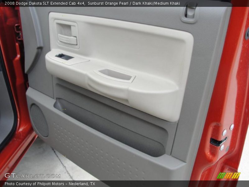 Sunburst Orange Pearl / Dark Khaki/Medium Khaki 2008 Dodge Dakota SLT Extended Cab 4x4