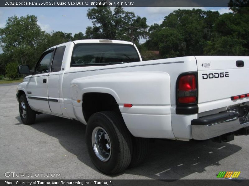 Bright White / Mist Gray 2002 Dodge Ram 3500 SLT Quad Cab Dually