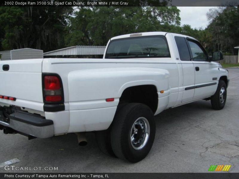 Bright White / Mist Gray 2002 Dodge Ram 3500 SLT Quad Cab Dually