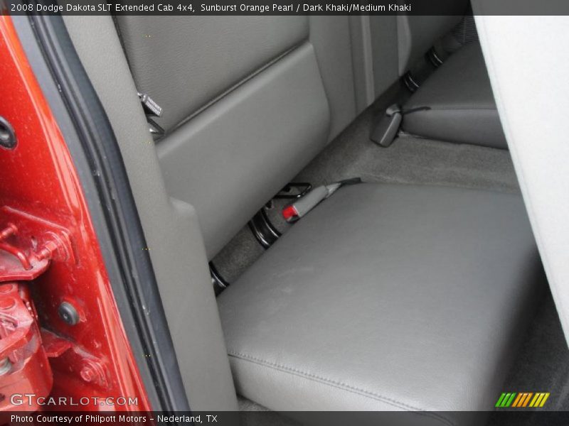 Sunburst Orange Pearl / Dark Khaki/Medium Khaki 2008 Dodge Dakota SLT Extended Cab 4x4