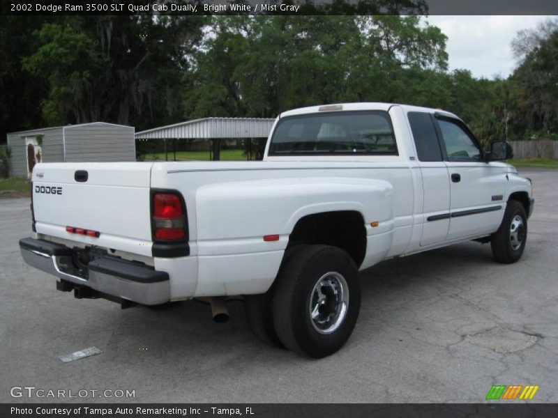 Bright White / Mist Gray 2002 Dodge Ram 3500 SLT Quad Cab Dually