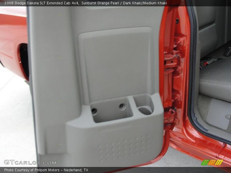 Sunburst Orange Pearl / Dark Khaki/Medium Khaki 2008 Dodge Dakota SLT Extended Cab 4x4