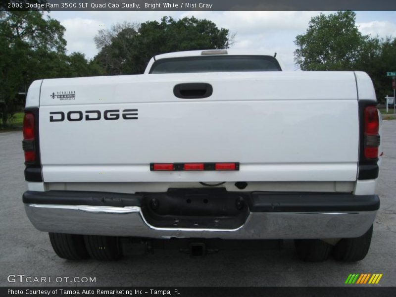 Bright White / Mist Gray 2002 Dodge Ram 3500 SLT Quad Cab Dually
