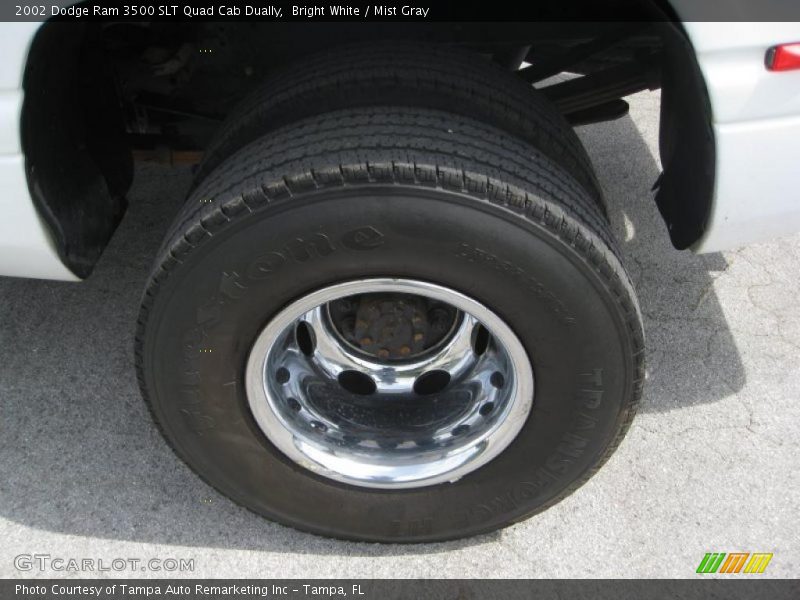 Bright White / Mist Gray 2002 Dodge Ram 3500 SLT Quad Cab Dually