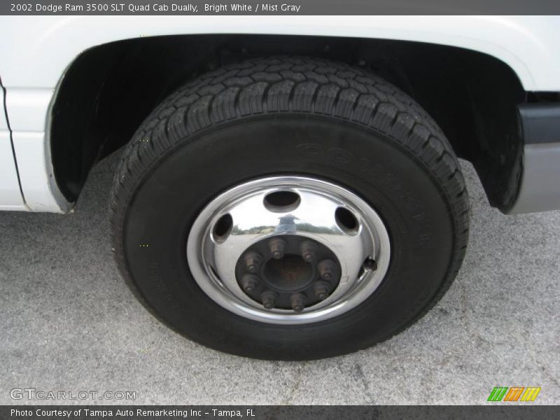 Bright White / Mist Gray 2002 Dodge Ram 3500 SLT Quad Cab Dually