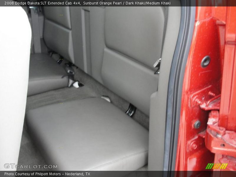 Sunburst Orange Pearl / Dark Khaki/Medium Khaki 2008 Dodge Dakota SLT Extended Cab 4x4