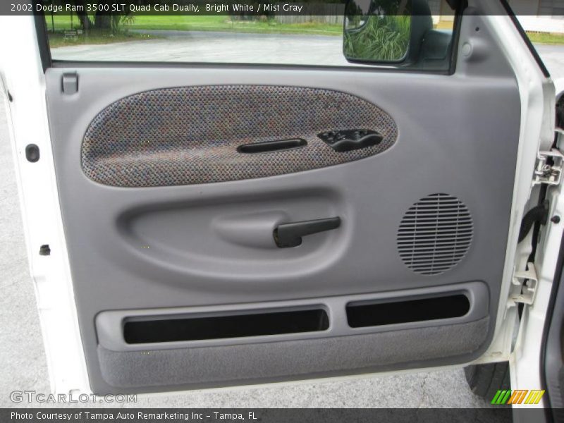 Bright White / Mist Gray 2002 Dodge Ram 3500 SLT Quad Cab Dually