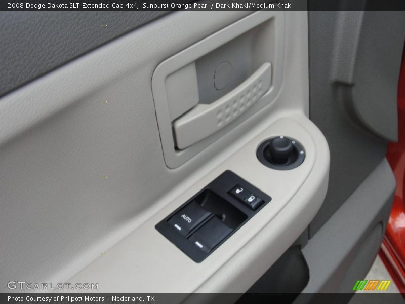 Sunburst Orange Pearl / Dark Khaki/Medium Khaki 2008 Dodge Dakota SLT Extended Cab 4x4
