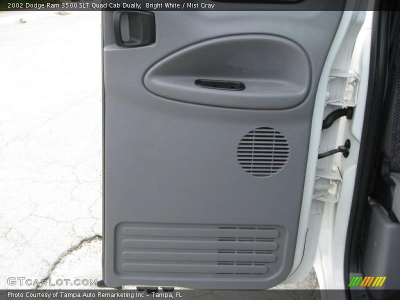Bright White / Mist Gray 2002 Dodge Ram 3500 SLT Quad Cab Dually