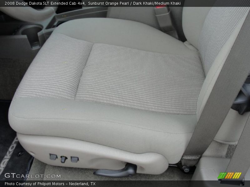 Sunburst Orange Pearl / Dark Khaki/Medium Khaki 2008 Dodge Dakota SLT Extended Cab 4x4