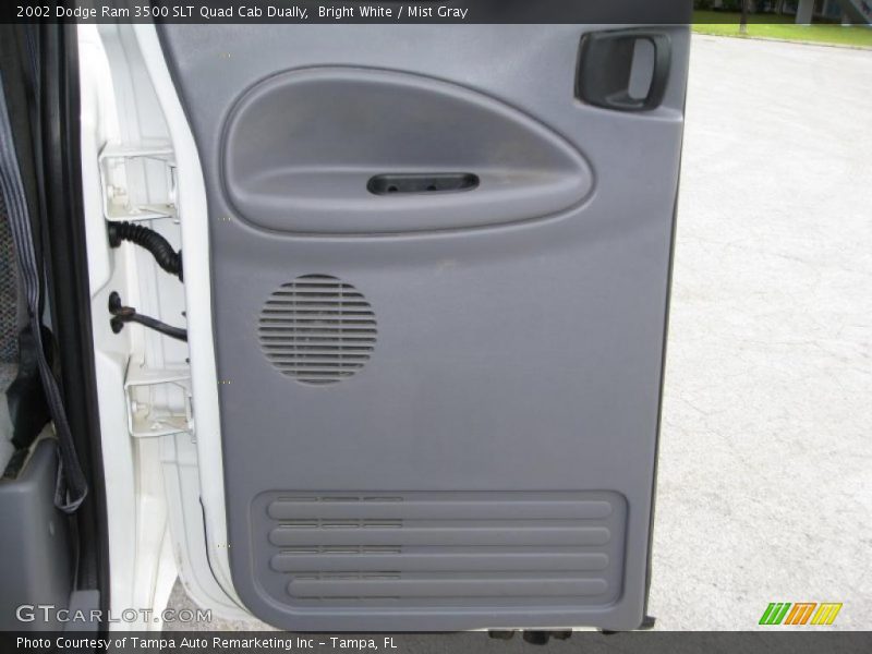 Bright White / Mist Gray 2002 Dodge Ram 3500 SLT Quad Cab Dually