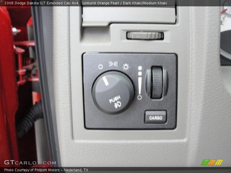 Sunburst Orange Pearl / Dark Khaki/Medium Khaki 2008 Dodge Dakota SLT Extended Cab 4x4
