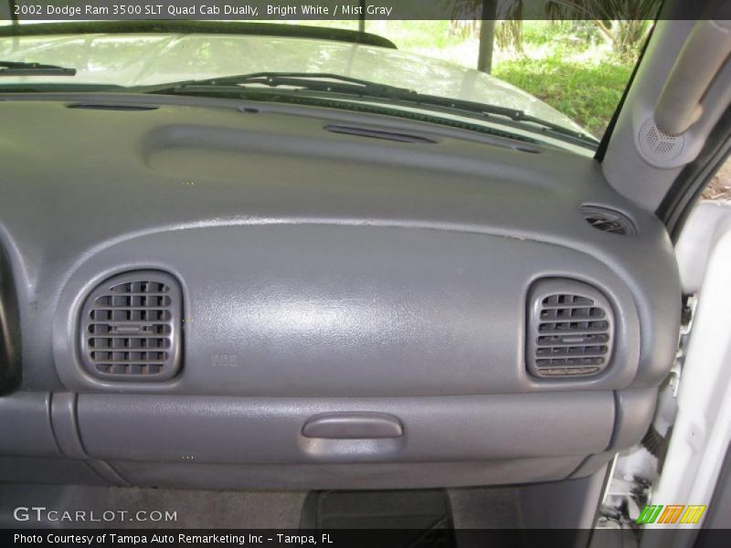 Bright White / Mist Gray 2002 Dodge Ram 3500 SLT Quad Cab Dually