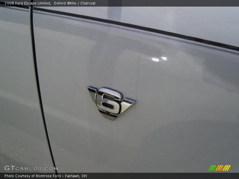 Oxford White / Charcoal 2008 Ford Escape Limited