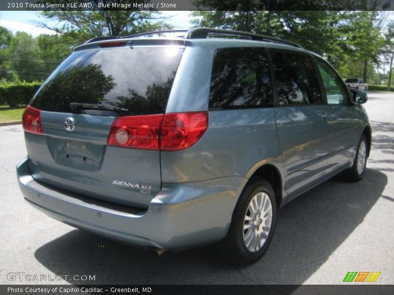 Blue Mirage Metallic / Stone 2010 Toyota Sienna XLE AWD