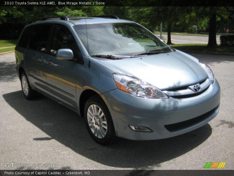 Blue Mirage Metallic / Stone 2010 Toyota Sienna XLE AWD