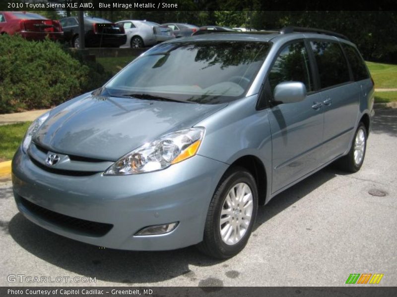 Blue Mirage Metallic / Stone 2010 Toyota Sienna XLE AWD