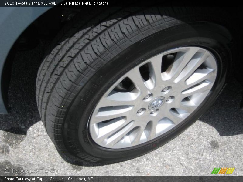 Blue Mirage Metallic / Stone 2010 Toyota Sienna XLE AWD