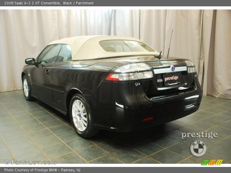 Black / Parchment 2008 Saab 9-3 2.0T Convertible