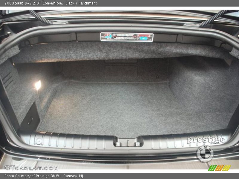 Black / Parchment 2008 Saab 9-3 2.0T Convertible
