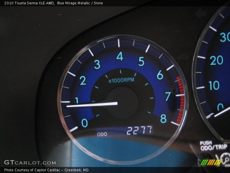 Blue Mirage Metallic / Stone 2010 Toyota Sienna XLE AWD