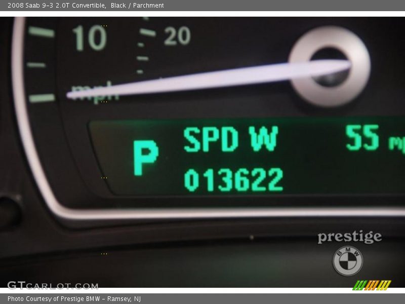 Black / Parchment 2008 Saab 9-3 2.0T Convertible