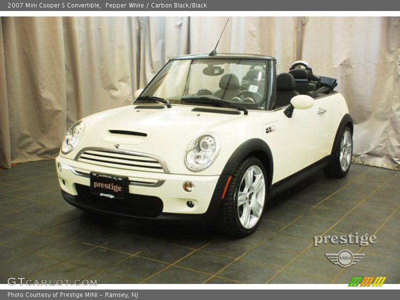 Pepper White / Carbon Black/Black 2007 Mini Cooper S Convertible
