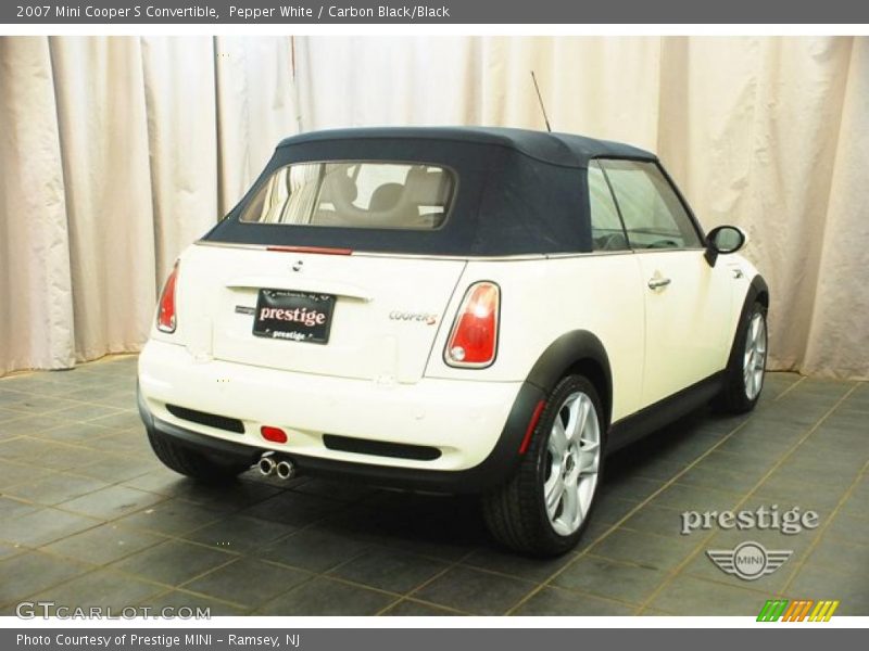 Pepper White / Carbon Black/Black 2007 Mini Cooper S Convertible