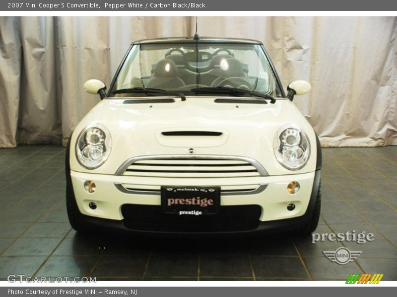 Pepper White / Carbon Black/Black 2007 Mini Cooper S Convertible