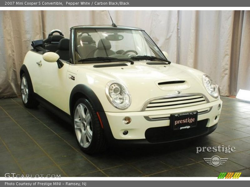 Pepper White / Carbon Black/Black 2007 Mini Cooper S Convertible